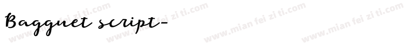 Bagguet script字体转换